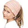 imageCC Children Kids Beanie Chunky Knitted Beanie Pony Tail Hat for Kid Ages 25 MB847 MB816Indipink