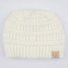 imageCC Children Kids Beanie Chunky Knitted Beanie Pony Tail Hat for Kid Ages 25 MB847 MB816Ivory
