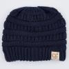 imageCC Children Kids Beanie Chunky Knitted Beanie Pony Tail Hat for Kid Ages 25 MB847 MB816Navy