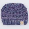 imageCC Children Kids Beanie Chunky Knitted Beanie Pony Tail Hat for Kid Ages 25 MB847 MB816Navy Mix Multi