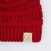 imageCC Children Kids Beanie Chunky Knitted Beanie Pony Tail Hat for Kid Ages 25 MB847 MB816Red