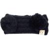 imageCC Childrens Kids Double Pom Cable Knit Fuzzy Lined Ear Warmer HeadbandBlack