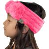 imageCC Childrens Kids Double Pom Cable Knit Fuzzy Lined Ear Warmer HeadbandCandy Pink