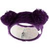imageCC Childrens Kids Double Pom Cable Knit Fuzzy Lined Ear Warmer HeadbandDark Purple