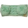 imageCC Childrens Kids Double Pom Cable Knit Fuzzy Lined Ear Warmer HeadbandMint