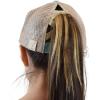 imageCC Childrens Kids Girls Criss Cross High Bun Adjustable Mesh Trucker Baseball CapBee Happy  Mint
