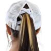 imageCC Childrens Kids Girls Criss Cross High Bun Adjustable Mesh Trucker Baseball CapBee Happy  White
