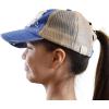 imageCC Childrens Kids Girls Criss Cross High Bun Adjustable Mesh Trucker Baseball CapMermaid Patch  Blue Moon