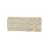 imageCC Childrens Kids Winter Warm Cable Knit Fuzzy Lined Ear Warmer HeadbandBeige