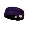 imageCC Childrens Kids Winter Warm Cable Knit Fuzzy Lined Ear Warmer HeadbandDark Purple
