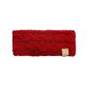 imageCC Childrens Kids Winter Warm Cable Knit Fuzzy Lined Ear Warmer HeadbandRed