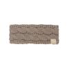 imageCC Childrens Kids Winter Warm Cable Knit Fuzzy Lined Ear Warmer HeadbandTaupe