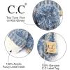 imageCC Colorful Knit Childrens Mittens  Cozy with Pom Pom Accent2 Tone  Denim