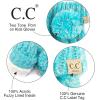 imageCC Colorful Knit Childrens Mittens  Cozy with Pom Pom Accent2 Tone  Mint