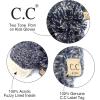 imageCC Colorful Knit Childrens Mittens  Cozy with Pom Pom Accent2 Tone  Navy