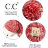 imageCC Colorful Knit Childrens Mittens  Cozy with Pom Pom Accent2 Tone  Red