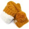imageCC Colorful Knit Childrens Mittens  Cozy with Pom Pom AccentMustard
