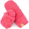 imageCC Colorful Ribbed Knit Childrens Mittens  Warm Soft ampamp Cozy Winter GlovesNew Candy Pink