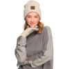 imageCC Eco Friendly Unisex Classic Warm Winter Beanie and Touchscreen Glove SetHeather Beige