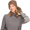 imageCC Eco Friendly Unisex Classic Warm Winter Beanie and Touchscreen Glove SetHeather Cacao