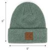 imageCC Eco Friendly Unisex Classic Warm Winter Beanie and Touchscreen Glove SetHeather Forest