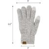 imageCC Eco Friendly Unisex Classic Warm Winter Beanie and Touchscreen Glove SetHeather Lt Melange Grey