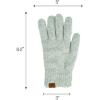 imageCC Eco Friendly Unisex Classic Warm Winter Beanie and Touchscreen Glove SetHeather Mint