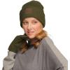 imageCC Eco Friendly Unisex Classic Warm Winter Beanie and Touchscreen Glove SetHeather Moss