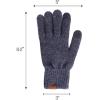 imageCC Eco Friendly Unisex Classic Warm Winter Beanie and Touchscreen Glove SetHeather Navy