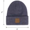 imageCC Eco Friendly Unisex Classic Warm Winter Beanie and Touchscreen Glove SetHeather Navy