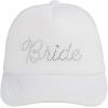 imageCC Embellished Foam Trucker Cap for WomenBride Rhinestonewhite
