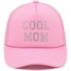 imageCC Embellished Foam Trucker Cap for WomenCool Mom Rhinestonepink