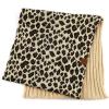 imageCC Exclusives Solid Color Ribbed Infinity Scarf with Leopard Pattern Cuff SF80 Beige