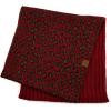 imageCC Exclusives Solid Color Ribbed Infinity Scarf with Leopard Pattern Cuff SF80 Burgundy