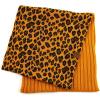 imageCC Exclusives Solid Color Ribbed Infinity Scarf with Leopard Pattern Cuff SF80 Mustard