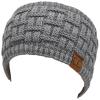 imageCC Exclusives Women Headwrap Sherpa Fuzzy Fleece Lined Headband Stretch Knit Ear Warmer IvoryLight Melange Grey