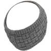 imageCC Exclusives Women Headwrap Sherpa Fuzzy Fleece Lined Headband Stretch Knit Ear Warmer IvoryLight Melange Grey