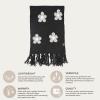 imageCC Fall Winter Mulitcolored Flower Print Woven Scarf for WomenHeather Black