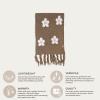 imageCC Fall Winter Mulitcolored Flower Print Woven Scarf for WomenHeather Brown