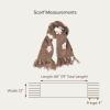 imageCC Fall Winter Mulitcolored Flower Print Woven Scarf for WomenHeather Brown