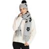 imageCC Fall Winter Mulitcolored Flower Print Woven Scarf for WomenHeather Lt Grey
