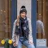 imageCC Fall Winter Mulitcolored Flower Print Woven Scarf for WomenHeather Navy