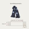 imageCC Fall Winter Mulitcolored Flower Print Woven Scarf for WomenHeather Navy