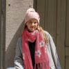 imageCC Fall Winter Mulitcolored Flower Print Woven Scarf for WomenHeather Red
