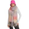 imageCC Fall Winter Solid and Multicolored Woven Knit Scarf for WomenCheckeredcol1