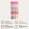 imageCC Fall Winter Solid and Multicolored Woven Knit Scarf for WomenCheckeredcol1