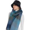 imageCC Fall Winter Solid and Multicolored Woven Knit Scarf for WomenCheckeredcol14