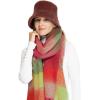 imageCC Fall Winter Solid and Multicolored Woven Knit Scarf for WomenCheckeredcol15