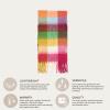 imageCC Fall Winter Solid and Multicolored Woven Knit Scarf for WomenCheckeredcol15