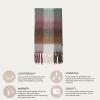 imageCC Fall Winter Solid and Multicolored Woven Knit Scarf for WomenCheckeredcol2